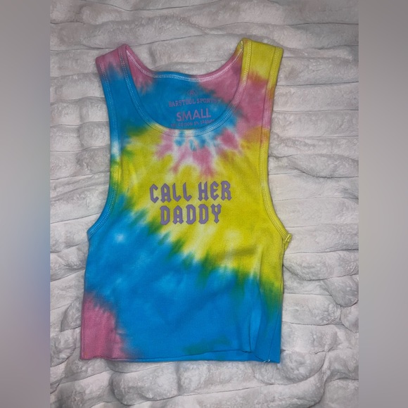 Call Her Daddy x Barstool Sports tie-dye crop tank purple logo OG DADDY GANG - Picture 11 of 15